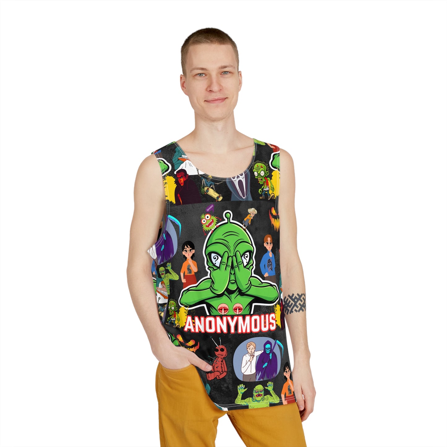 Men's "Anonymous" Graphic Tank Top - For Bro's Who Like to Keep Their Sh*t Tight