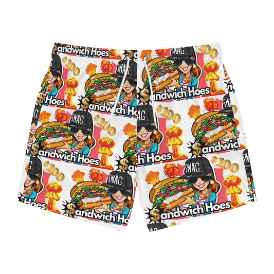 "Sandwich Hoes" Swim Trunks for Bros Who Like Hoes & Sandwiches