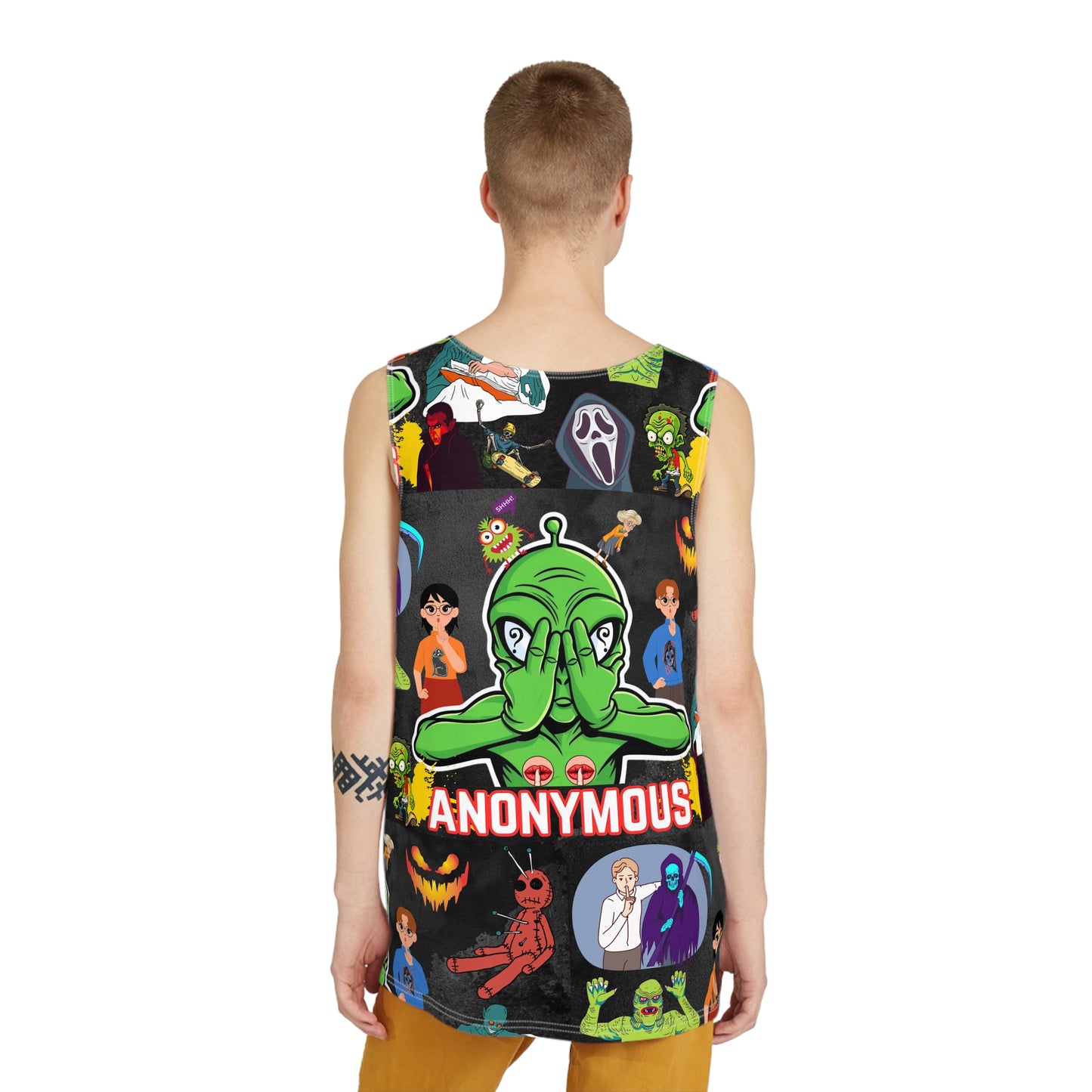 Men's "Anonymous" Graphic Tank Top - For Bro's Who Like to Keep Their Sh*t Tight