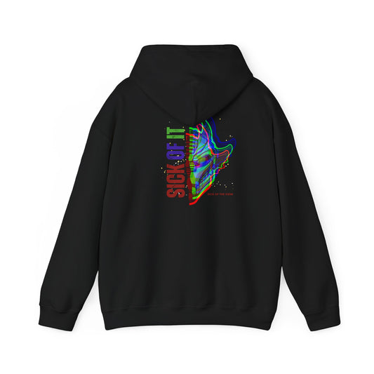 Psychedelic "Sick of It" Dragon Bot Hoodie - Show the World You're True Colors